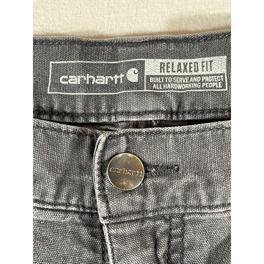Carhartt Rugged Flex Relaxed Fit Canvas Double-Front Utility Work Pants 34x32 - Picture 7 of 16